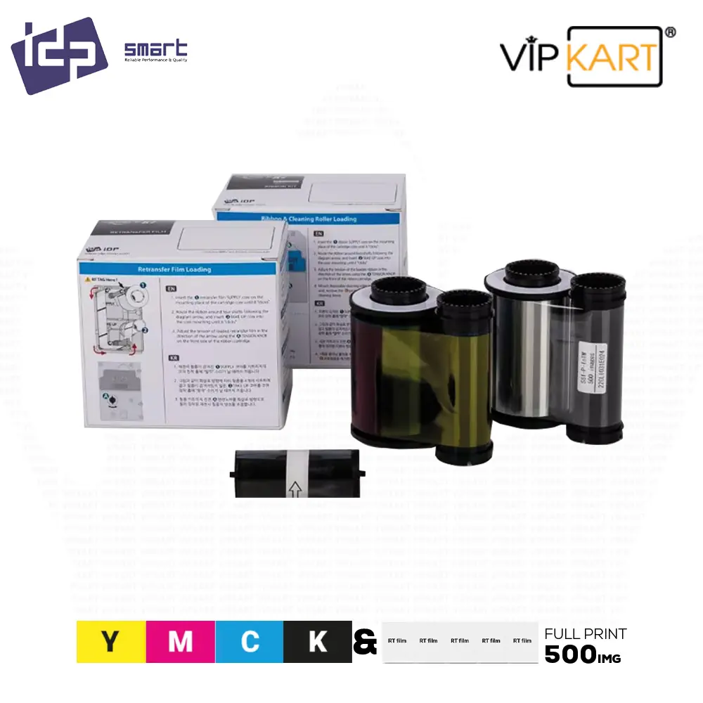 IDP Smart 653547 YMCK Ribon ve ReTransfer Filmi – 500 Baskı