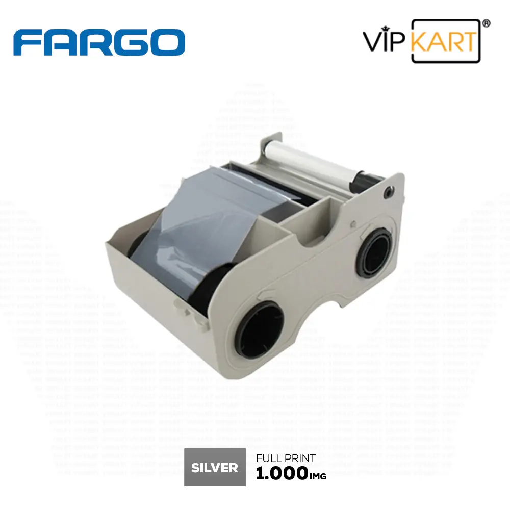 Fargo HID 45108 Metalik Silver (Gümüş) MonoChrome Ribon - 1000 Baskı