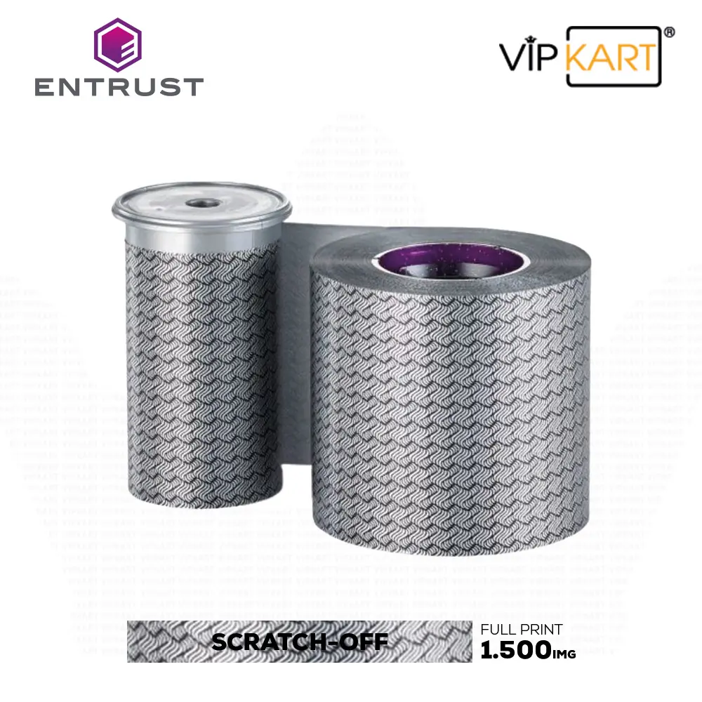 Entrust Datacard 525900-009 Scratch-Off (Kazıma Paneli) Monochrome Ribon – 1500 Baskı
