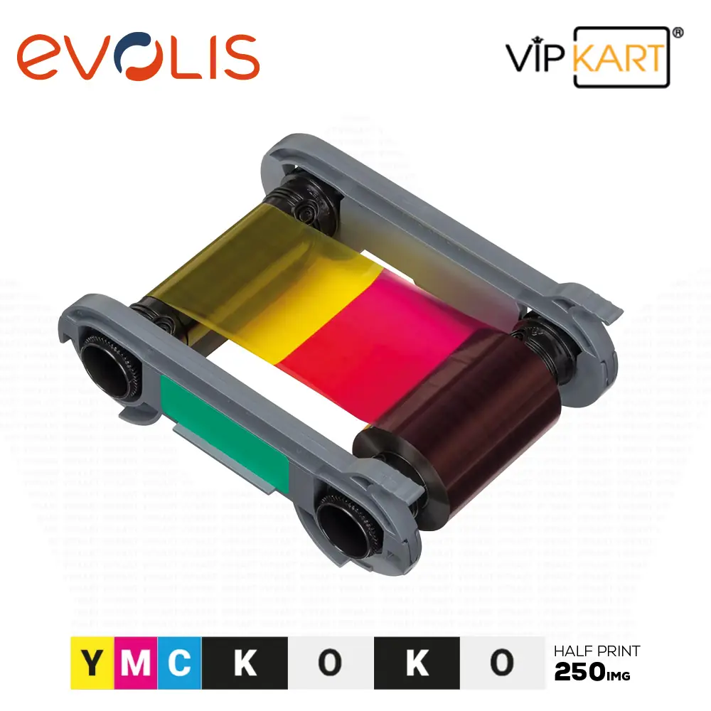 Evolis R7H206NAAA ymcKO-KO Yarım Panel Ribon – 250 Baskı
