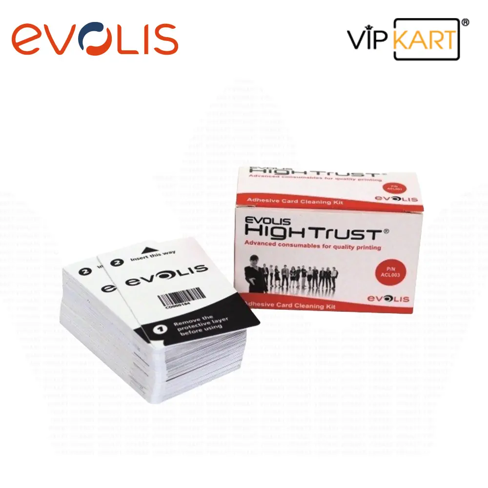 Evolis ACL003 Yapışkanlı Temizleme Kartı (50'li)