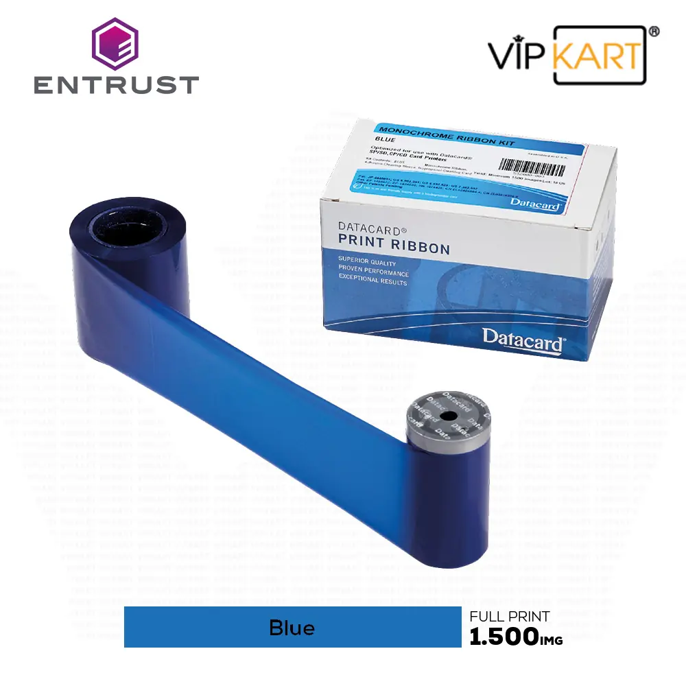 Entrust Datacard 532000-003 Dark Blue (Koyu Mavi) Monochrome Ribon – 1500 Baskı