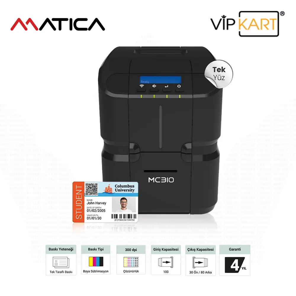 Matica MC310 Kart Yazıcı - Tek Yüz | Doğrudan Karta Baskı [DTC]