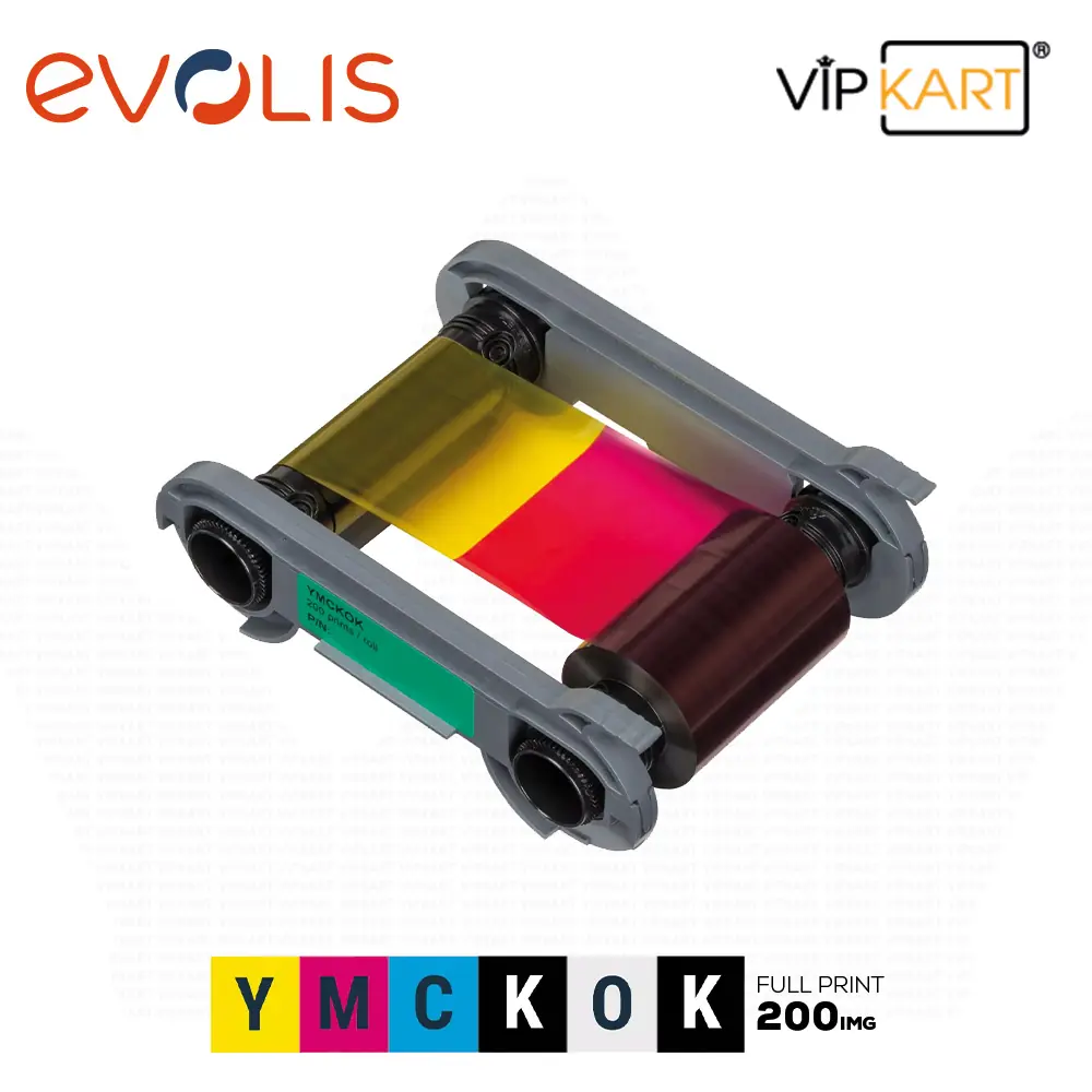 Evolis R6F203M100 YMCKOK Ribon – 200 Baskı