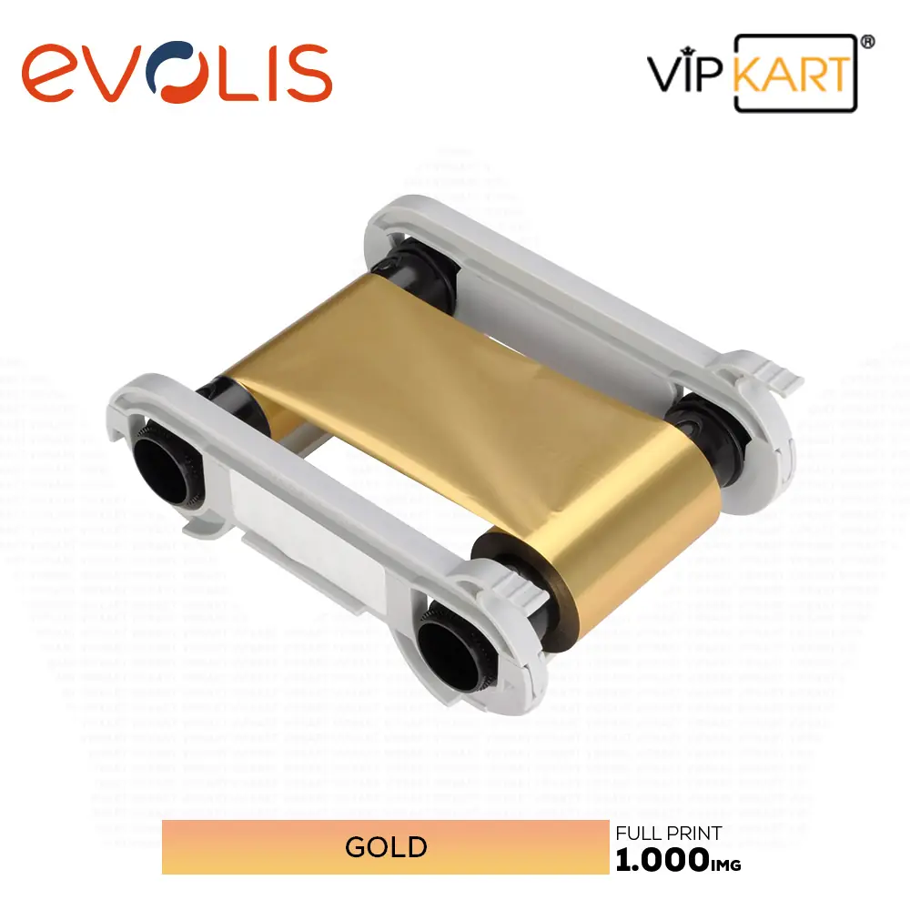 Evolis RCT216NAAA Metalik Gold (Altın) MonoChrome Ribon – 1000 Baskı